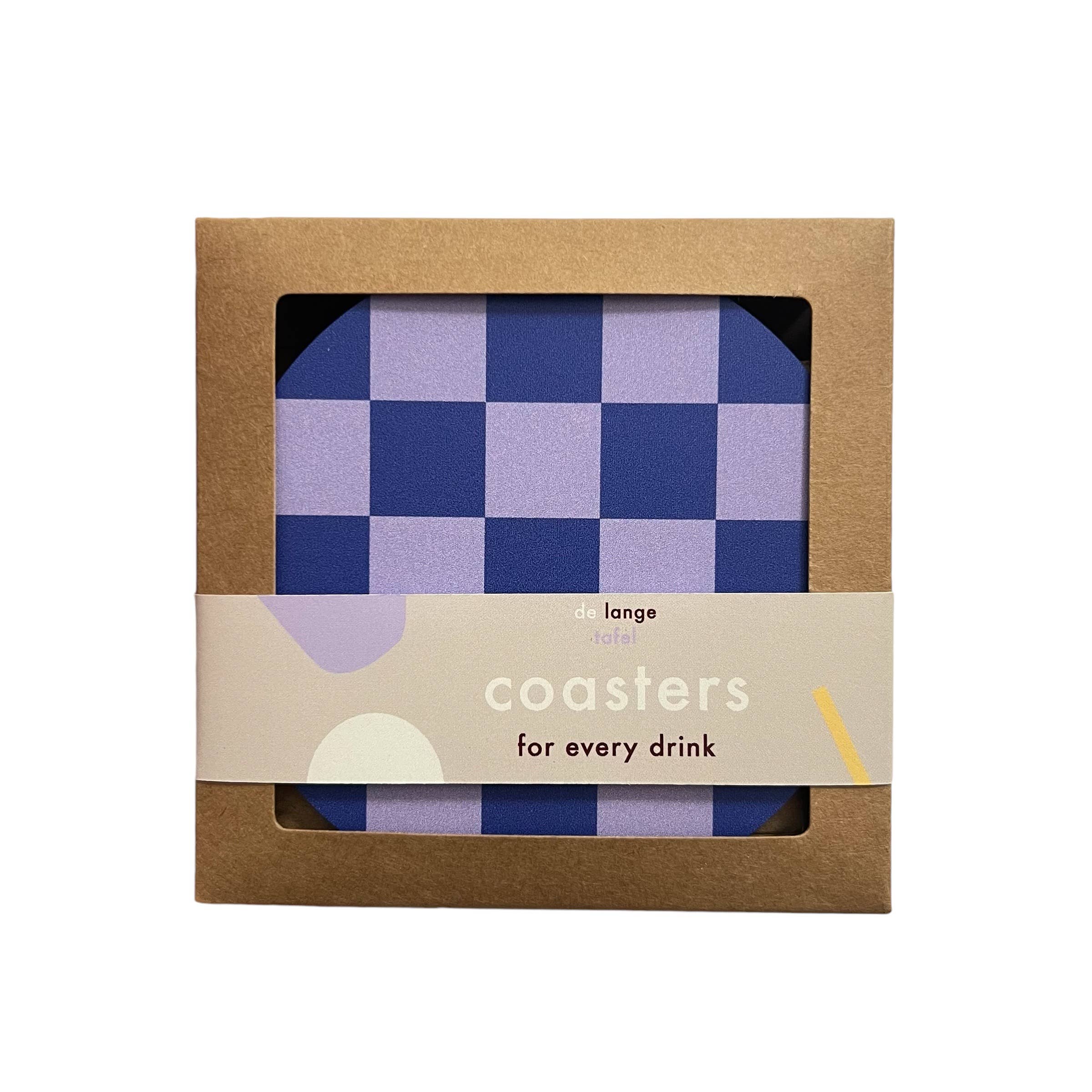 Untersetzer kariert · lila/blau