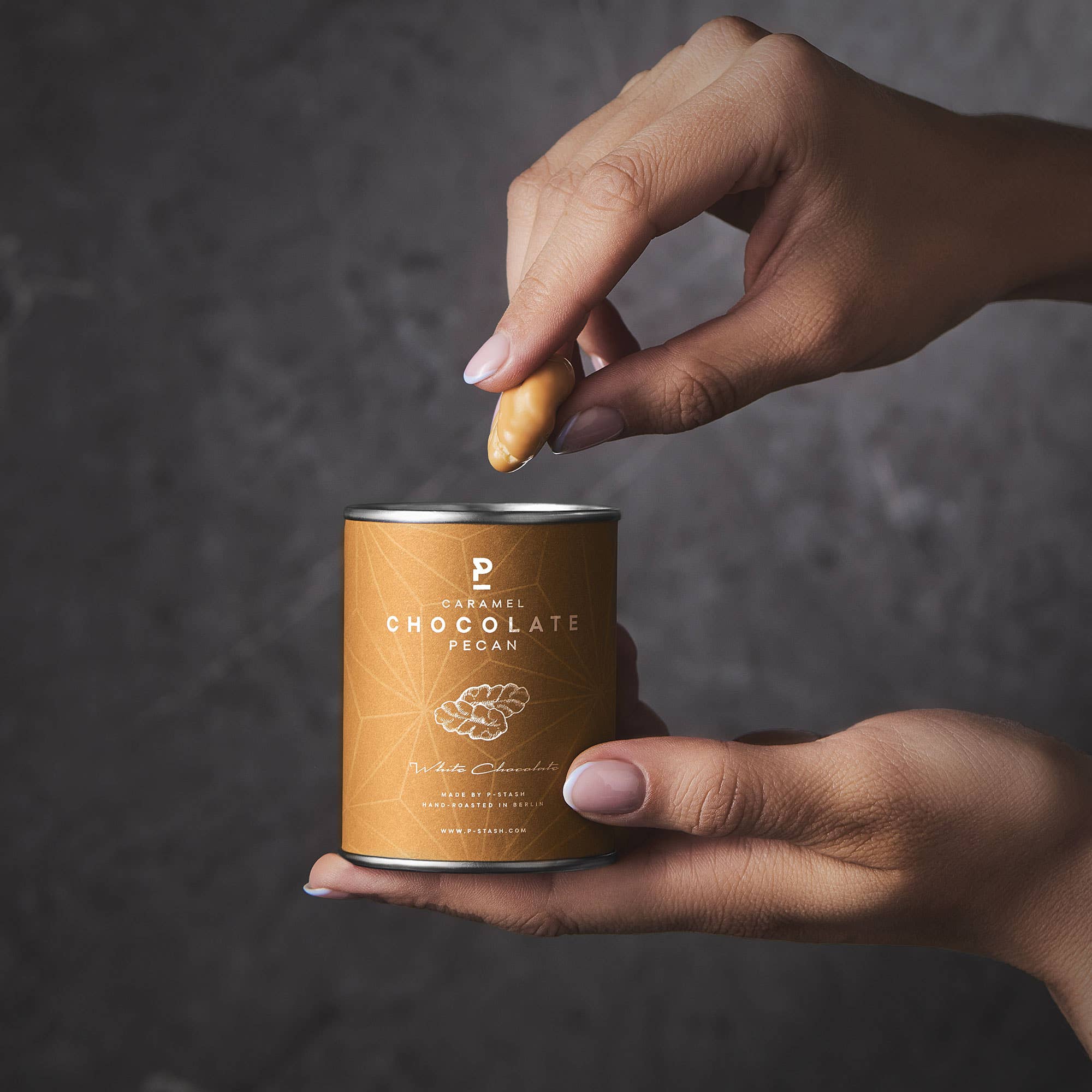 Pekannüsse - Weiße Schokolade mit Karamell - 60g