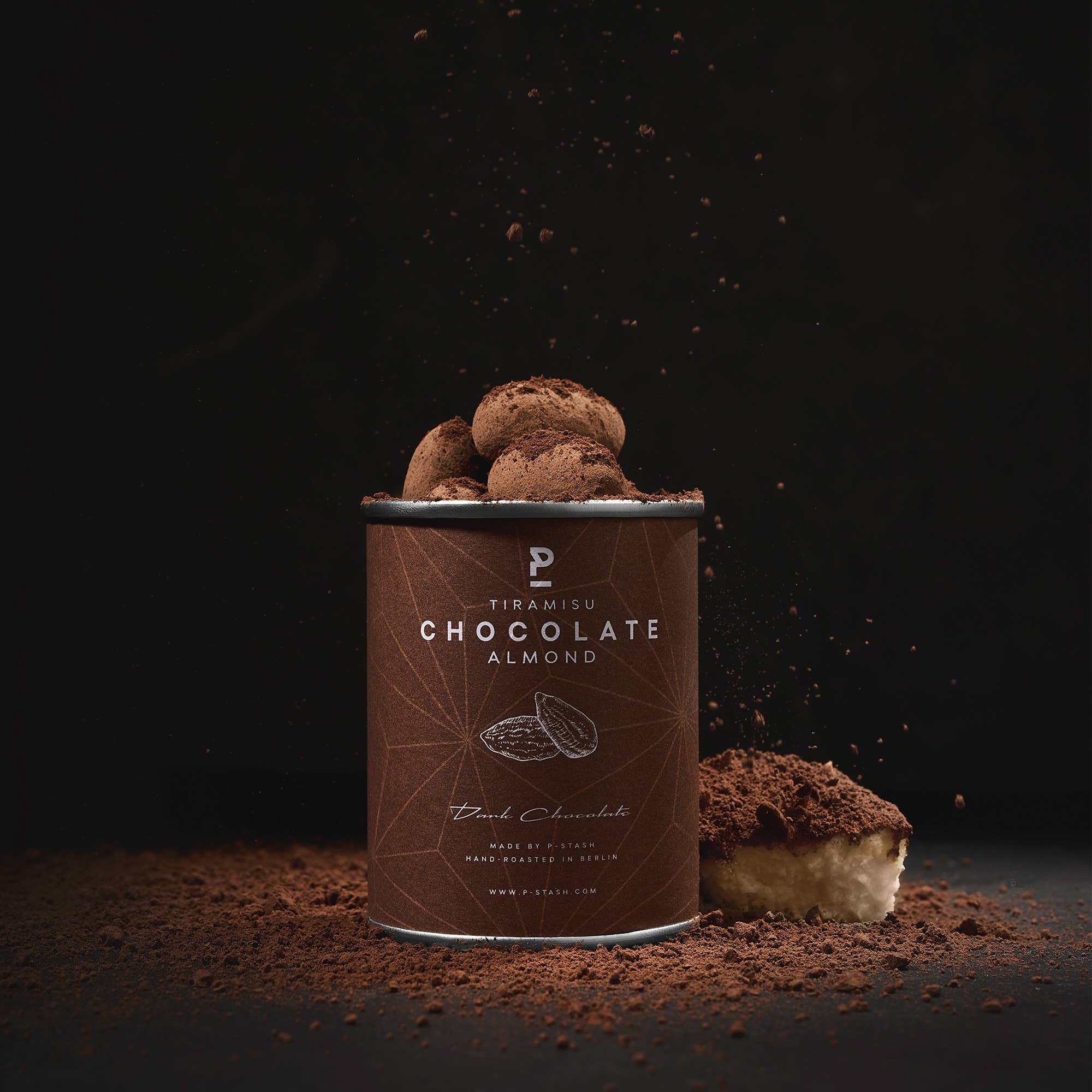 Mandeln - Dunkle Schokolade mit Tiramisu - 60g