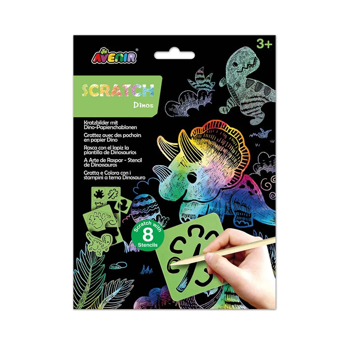 Kratzbilder mit Schablonen