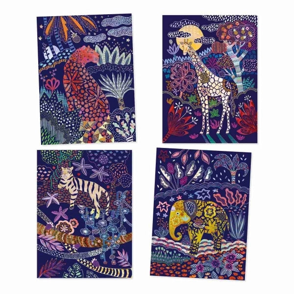 Kratzbilder: Reicher Dschungel