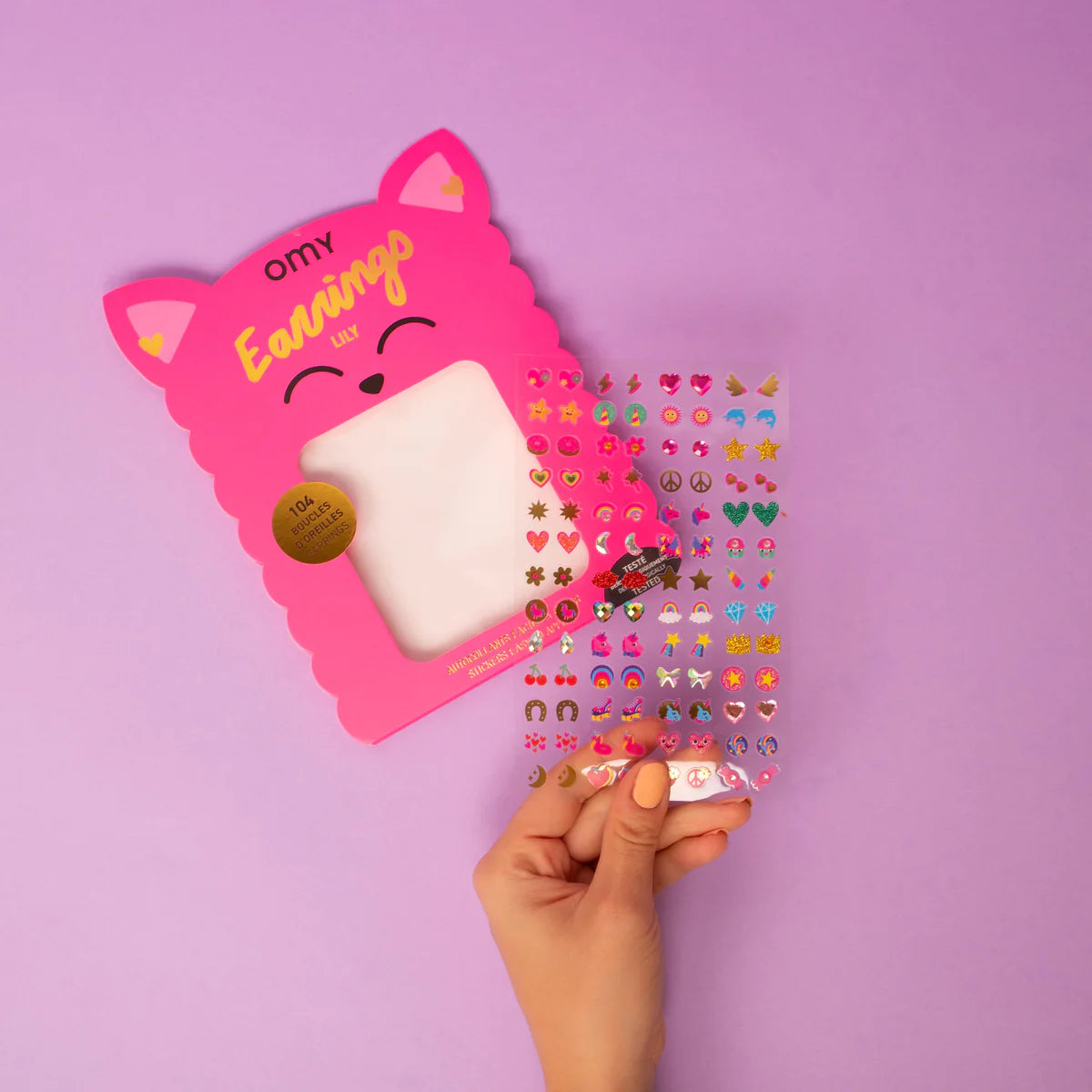 Ohrringe Lily für Kinder selbstklebend