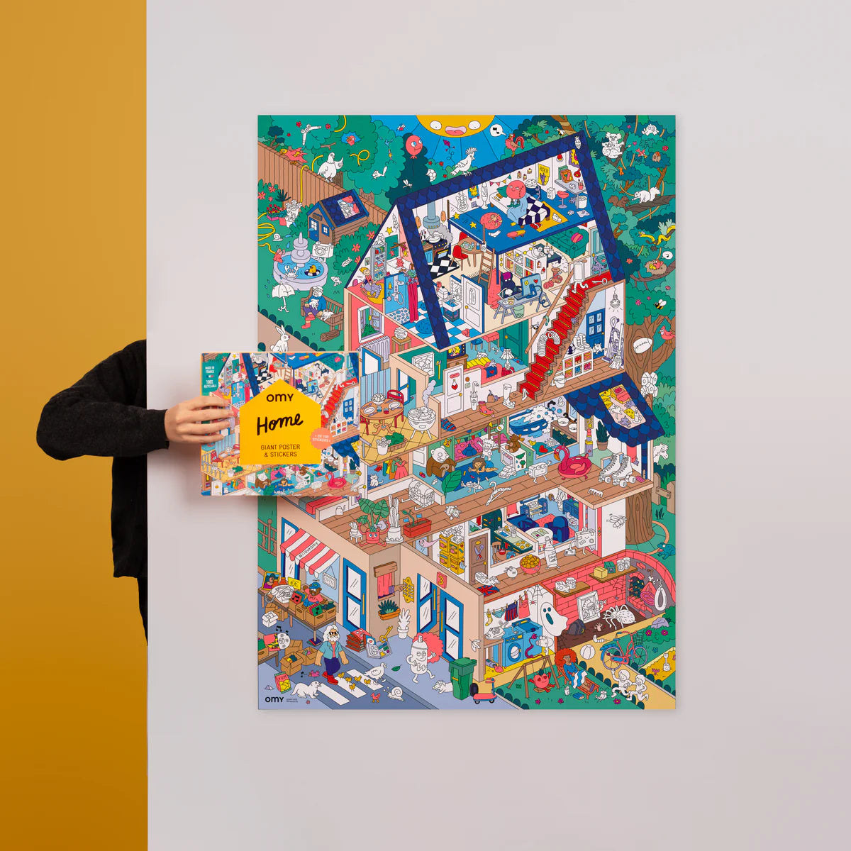 Poster Suchen & Finden mit 100 Stickern Zuhause