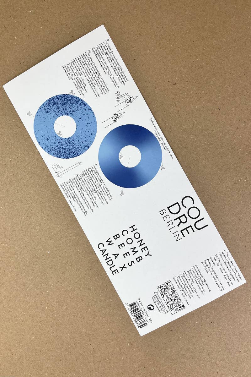 Farbige Bienenwachs Stabkerzen - blue & ocean