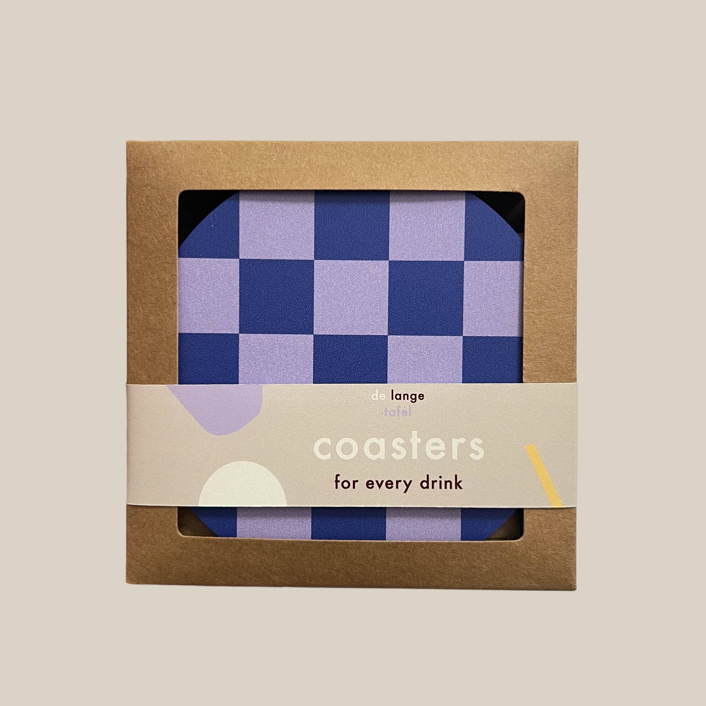 Untersetzer kariert · lila/blau