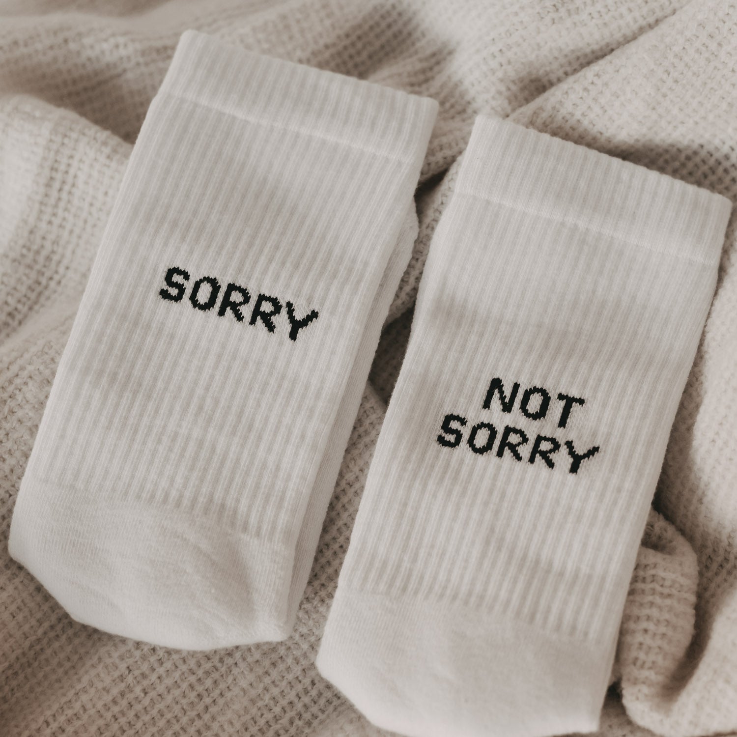 Socken weiß - Sorry not Sorry