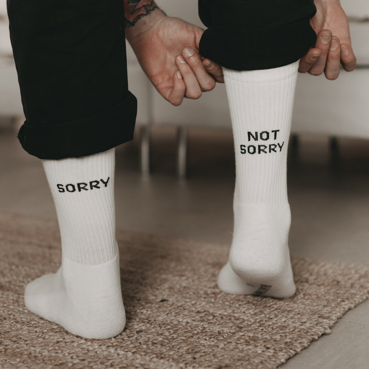 Socken weiß - Sorry not Sorry