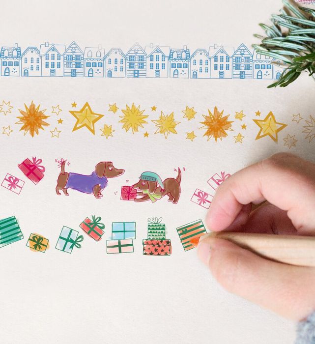 Rollstempel Winterzauber