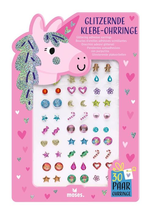 Glitzernde Klebe-Ohrringe