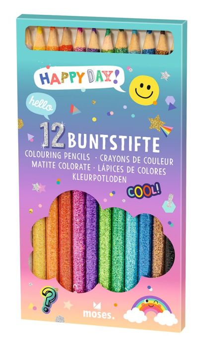 Happy Day Buntstifte im Glitzerlook