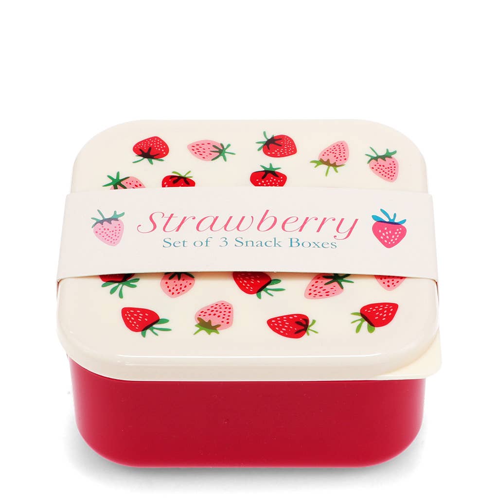 Snackboxen (3er-Set) – Kleine Erdbeere