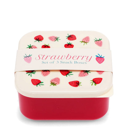 Snackboxen (3er-Set) – Kleine Erdbeere