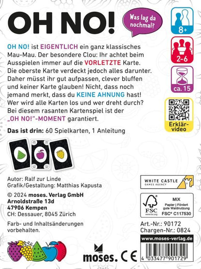 Kartenspiel Oh no!