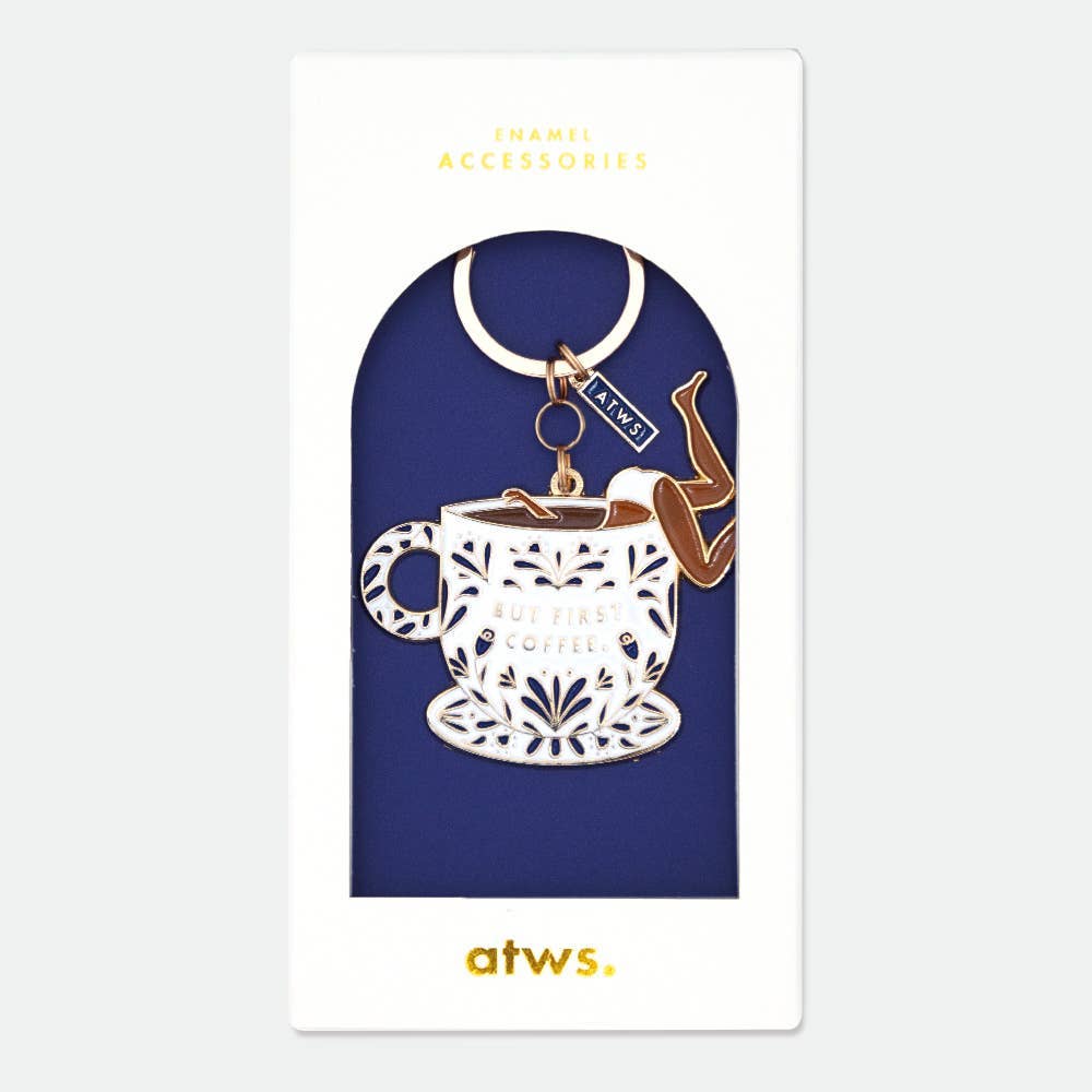 Schlüsselanhänger - First Coffee