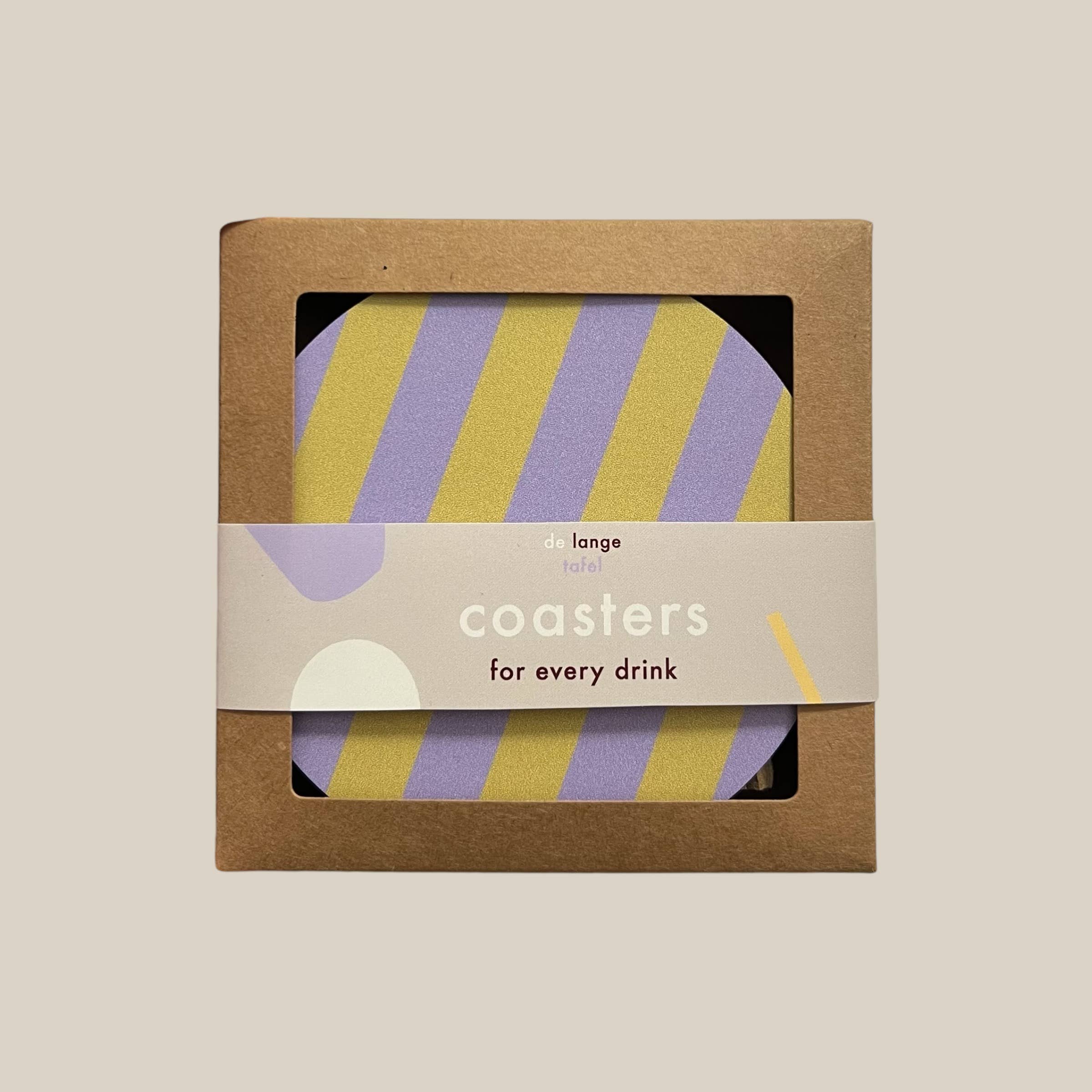 Untersetzer gestreift · gelb/lila
