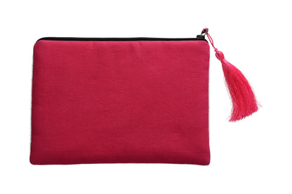 Perlenbesetzte Tasche  Elodie XL im Zebra-Look