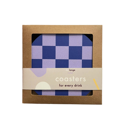 Untersetzer kariert · lila/blau