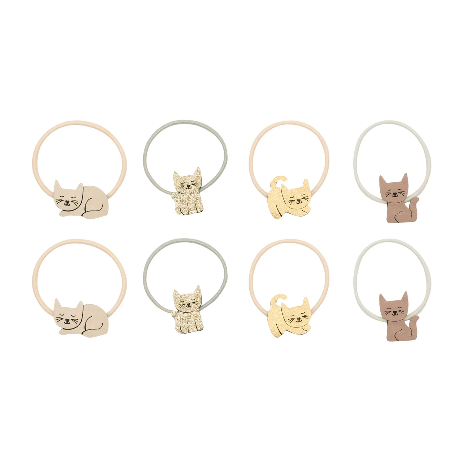Haargummis "Katzen" - 8 Stück