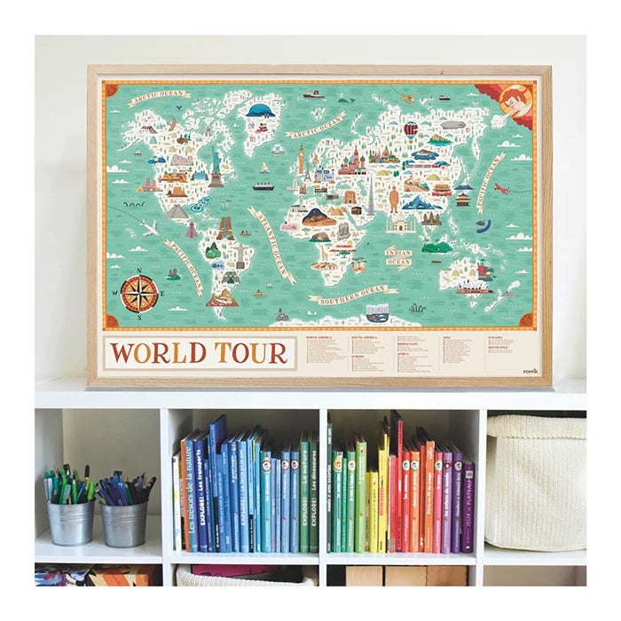 Sticker Lernposter Weltreise