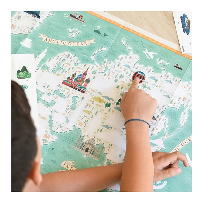 Sticker Lernposter Weltreise