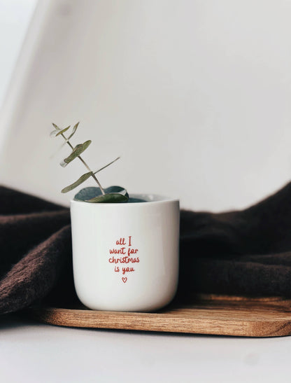 Becher Tasse X-Mas rot - Santa Baby - Mistletoe - Christmas