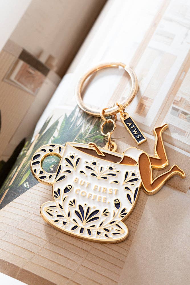 Schlüsselanhänger - First Coffee