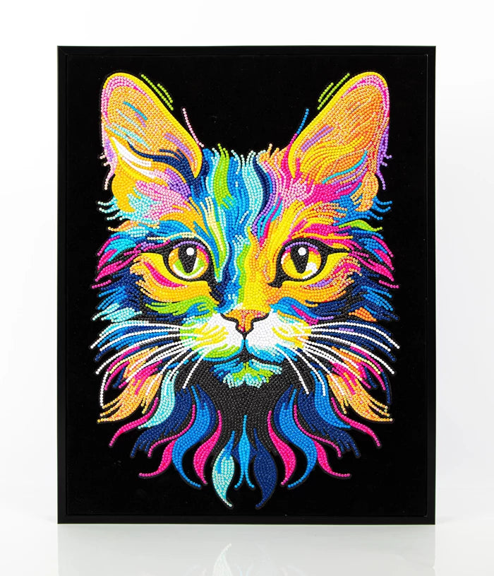 Diamantbild Neon - Katze