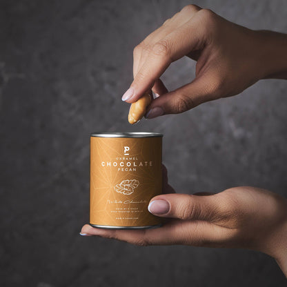 Pekannüsse - Weiße Schokolade mit Karamell - 60g