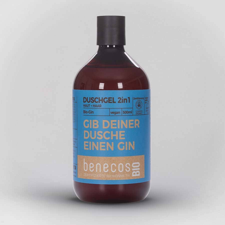 BenecosBio Duschgel 2in1 BIO-Gin GIB DEINER DUSCHE EINEN GIN