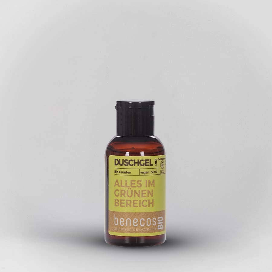 Mini benecosBio Duschgel BIO-Grüntee ALLES IM GRÜNEN BEREICH