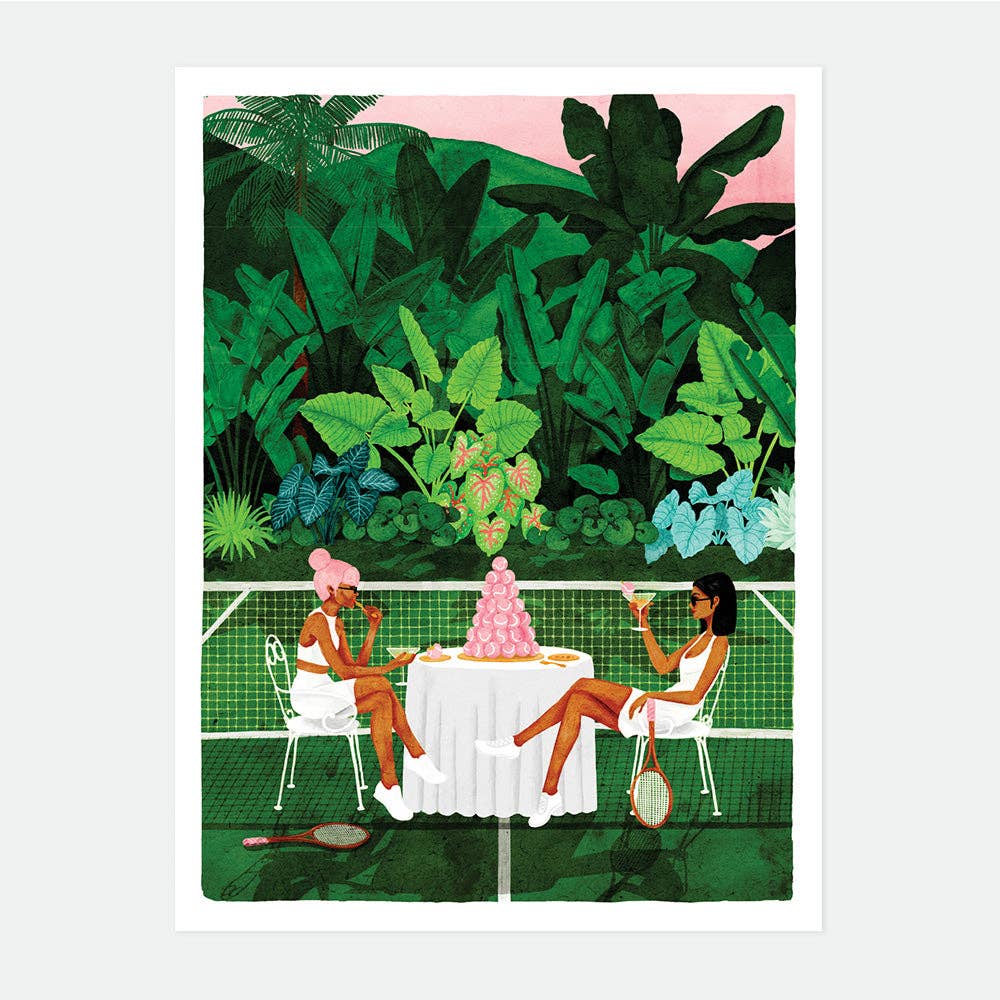 Poster - Tennisplatz 18 x 24 cm