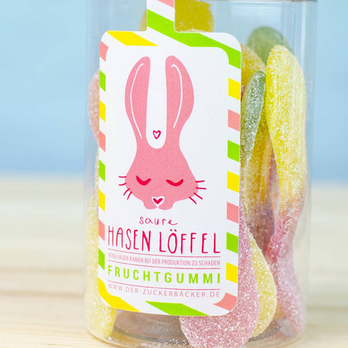 Naschdose Hasen Löffel Saure Fruchtgummi Geschenkdose