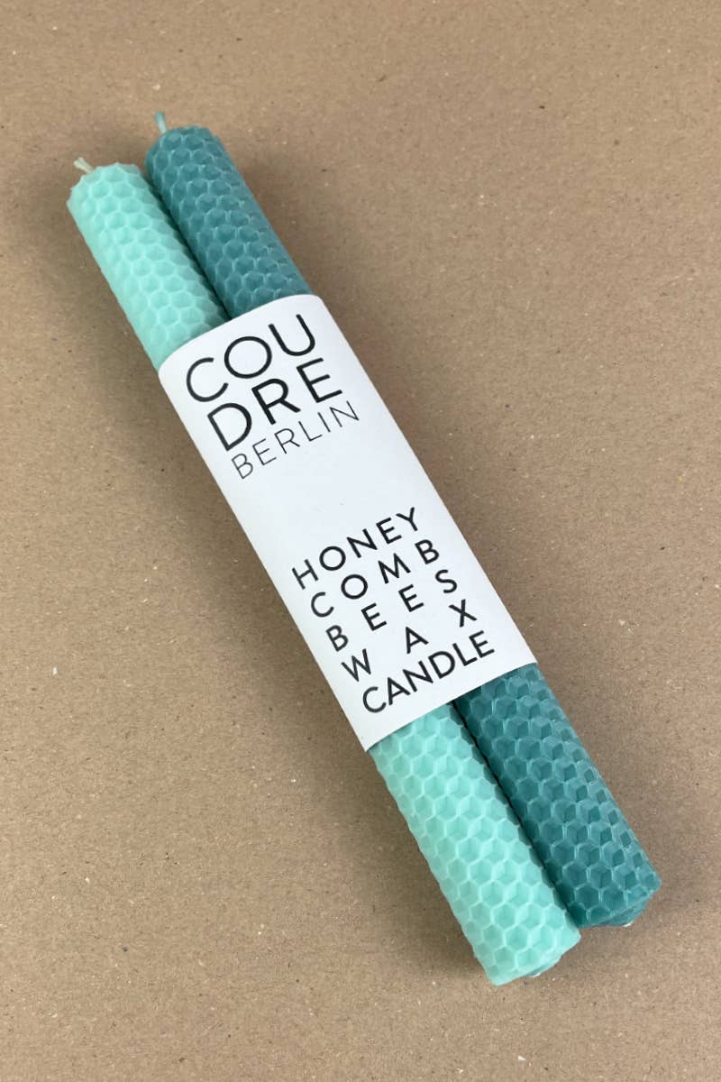 Farbige Bienenwachs Stabkerzen - pistachio