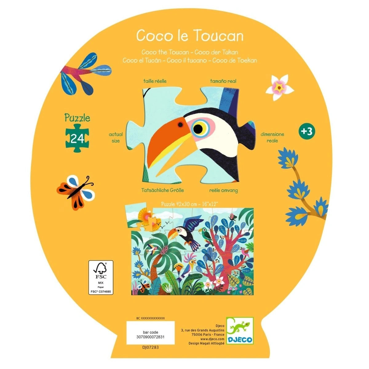 Puzzle Tukan - 24 Teile