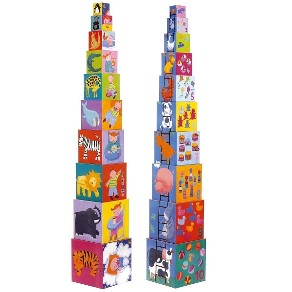 Stapelturm: 10 funny Cubes