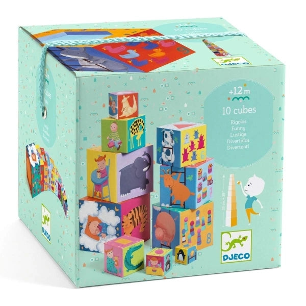 Stapelturm: 10 funny Cubes