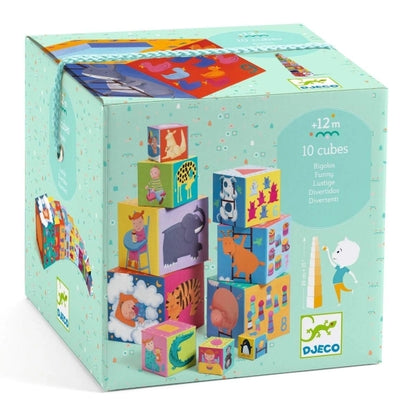 Stapelturm: 10 funny Cubes