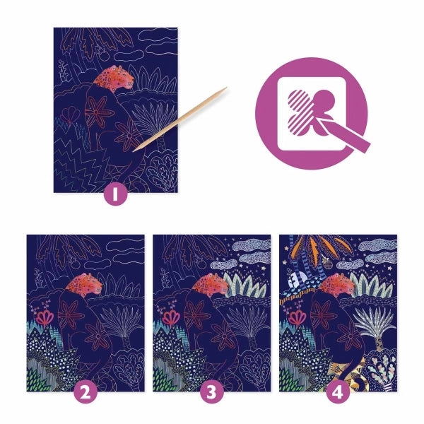 Kratzbilder: Reicher Dschungel