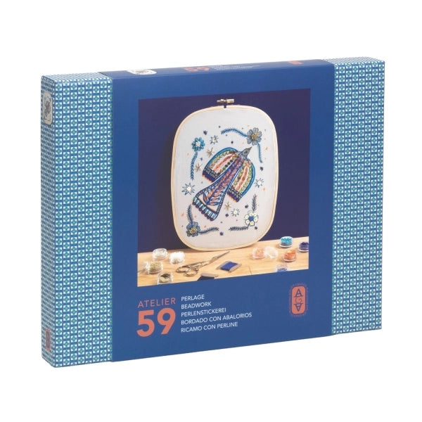 Perlenstickerei Vogel