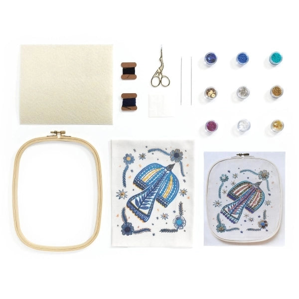 Perlenstickerei Vogel