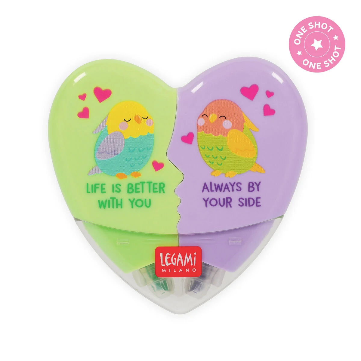 2-in-1-Textmarker - Heartlighter - Love Birds