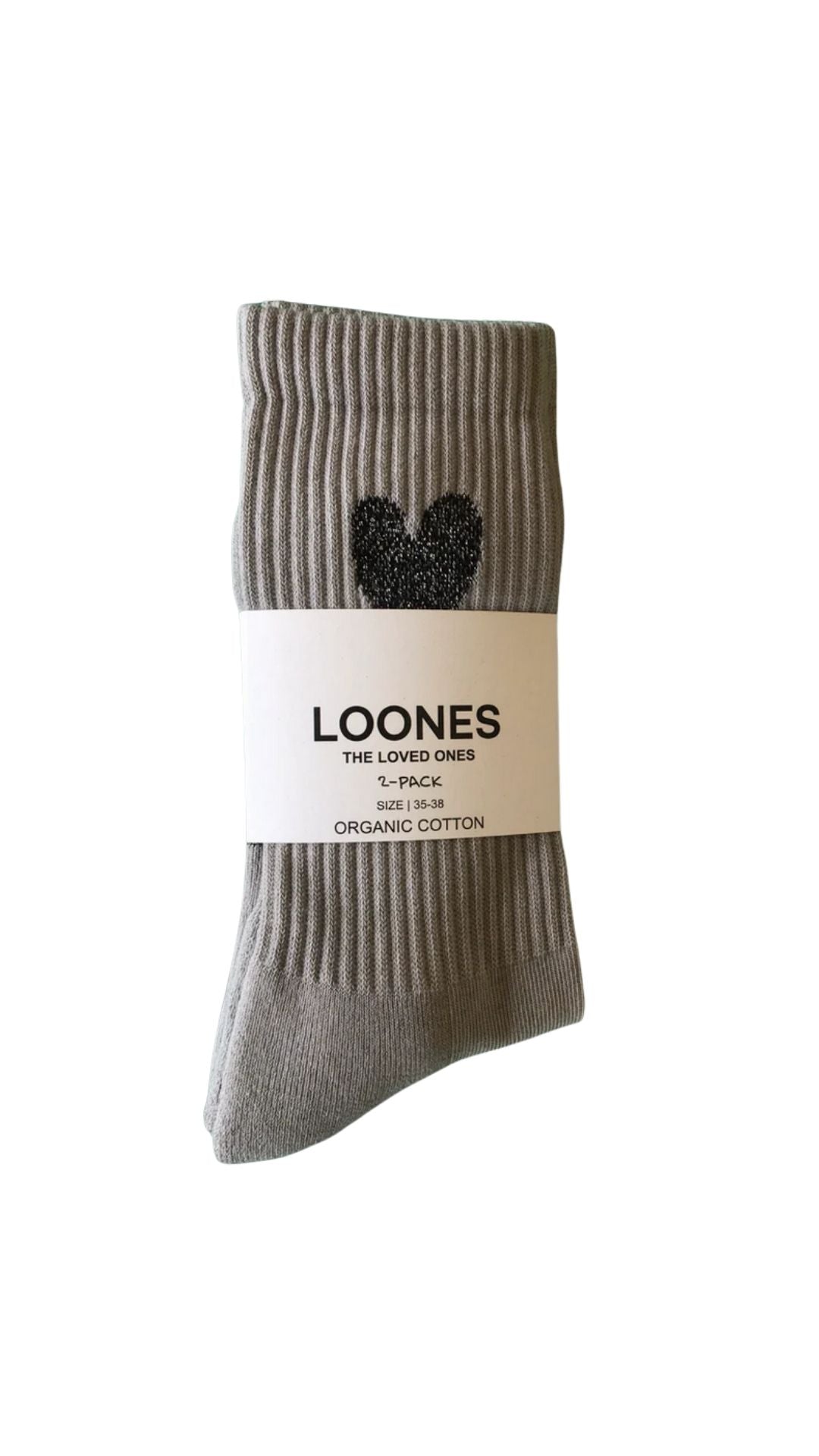 The Big Heart 2er Set - Silver Glitter