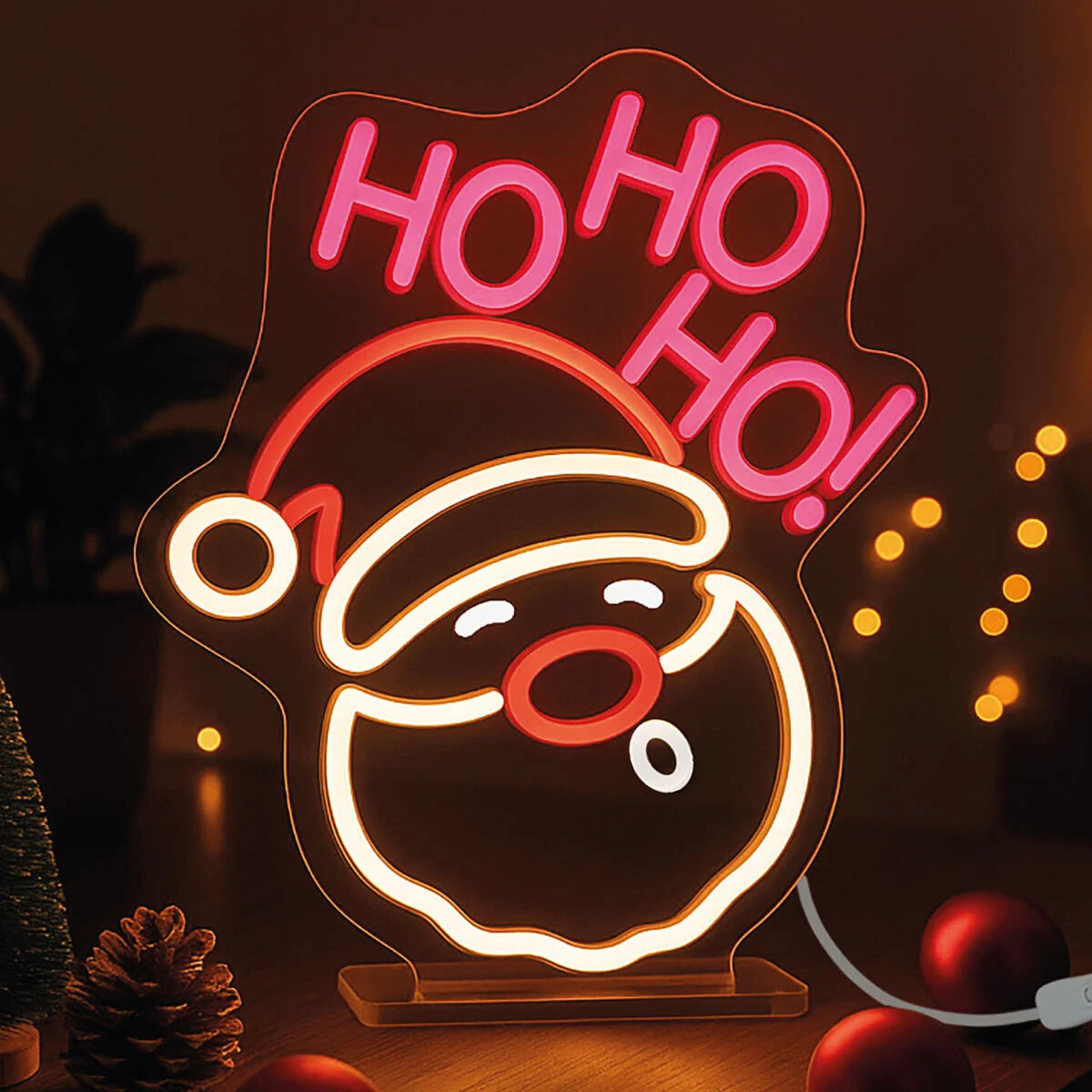LED-Lampe mit Neon-Effekt: Weihnachtsmann