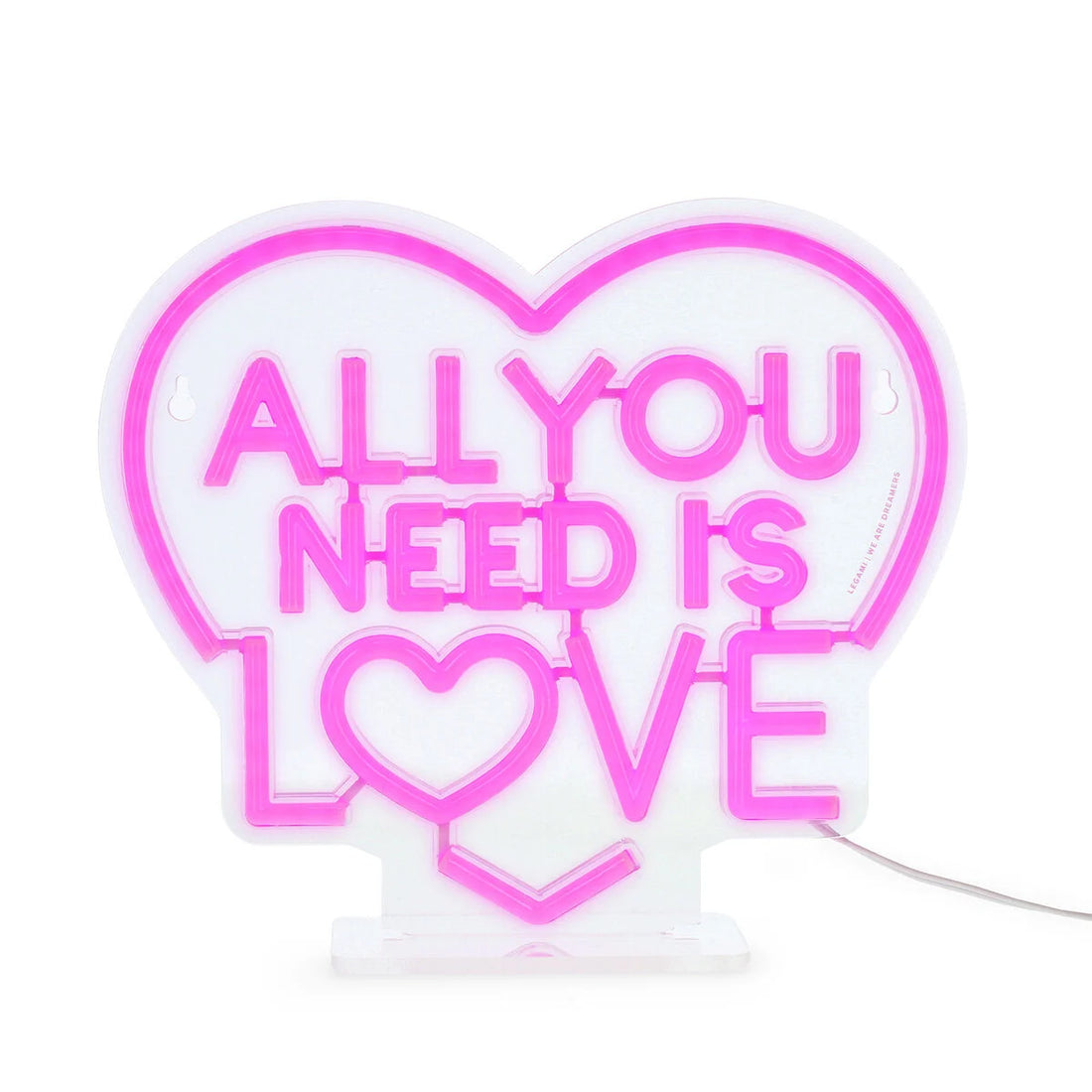 LED-Lampe mit Neoneffekt - All You Need is Love