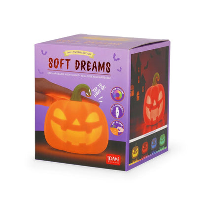 Wiederaufladbares LED-Licht aus Silikon - Soft Dreams Kürbis