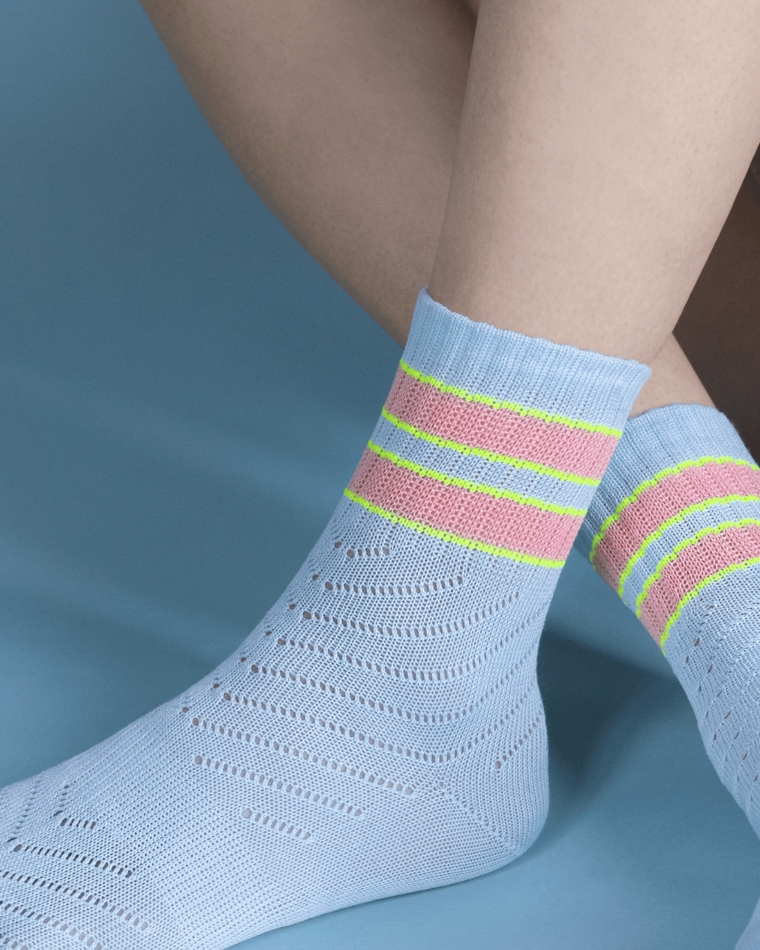 Socken Sporty Mesh Neon Sky