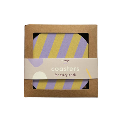 Untersetzer gestreift · gelb/lila