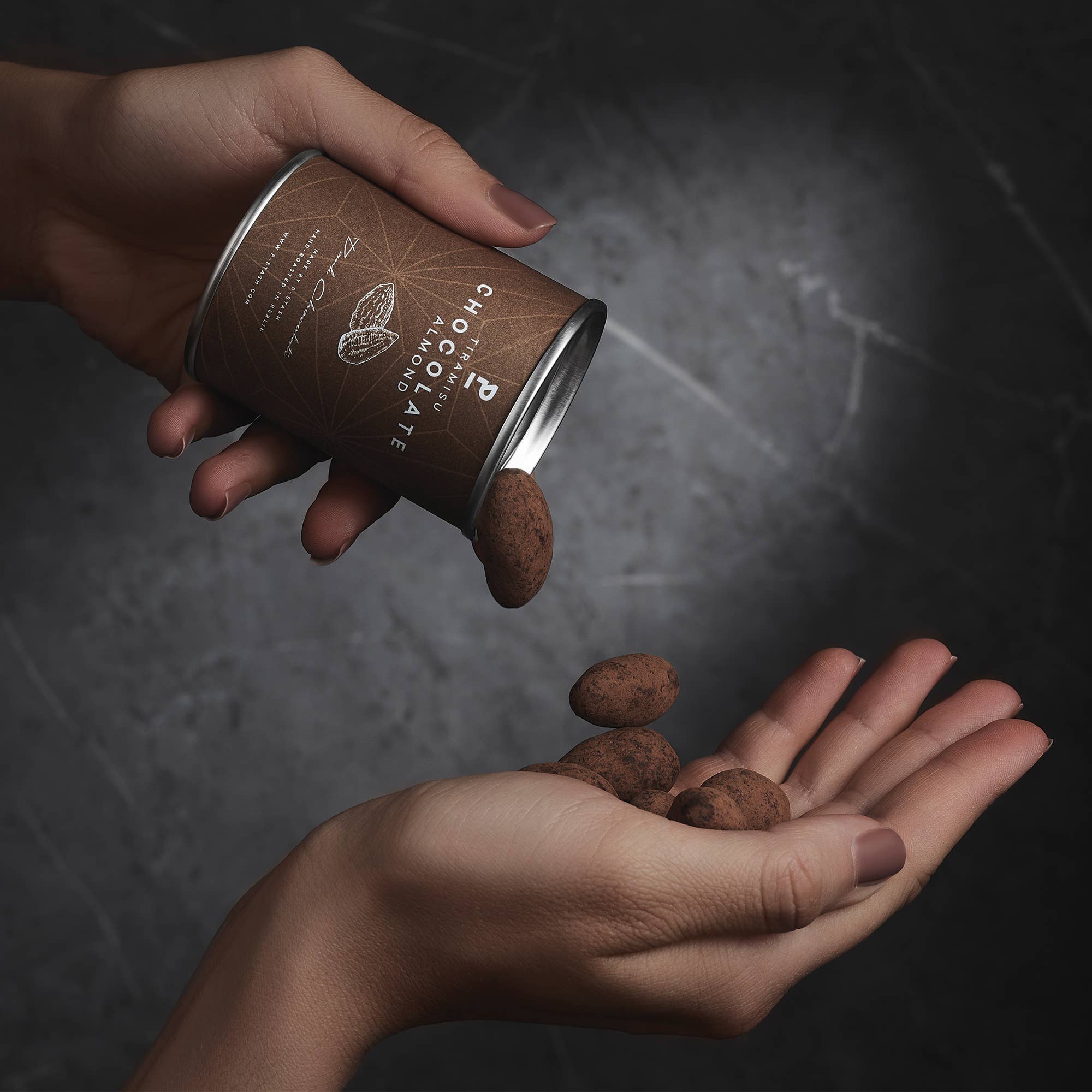 Mandeln - Dunkle Schokolade mit Tiramisu - 60g