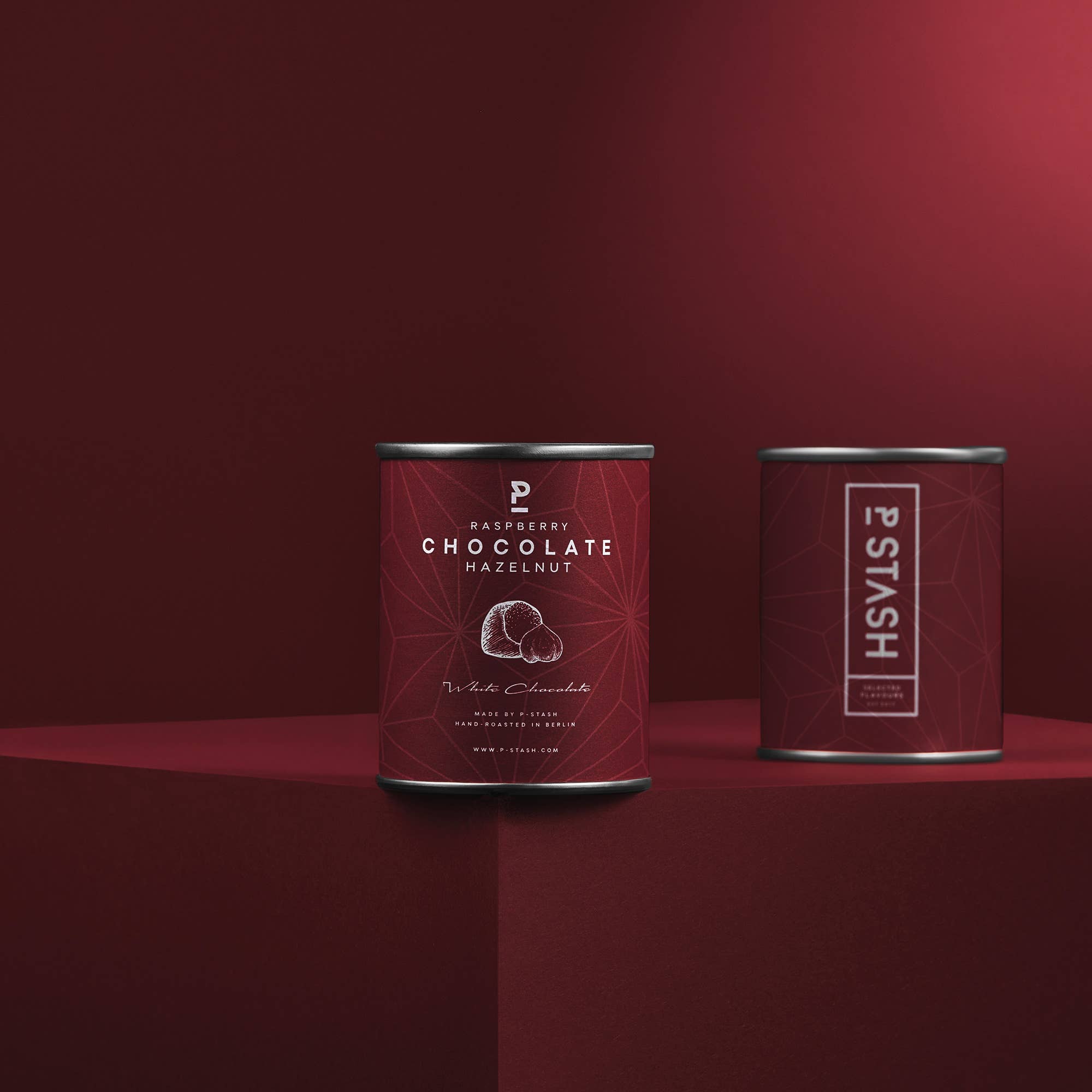 Haselnüsse - Weiße Schokolade mit Himbeere - 60g