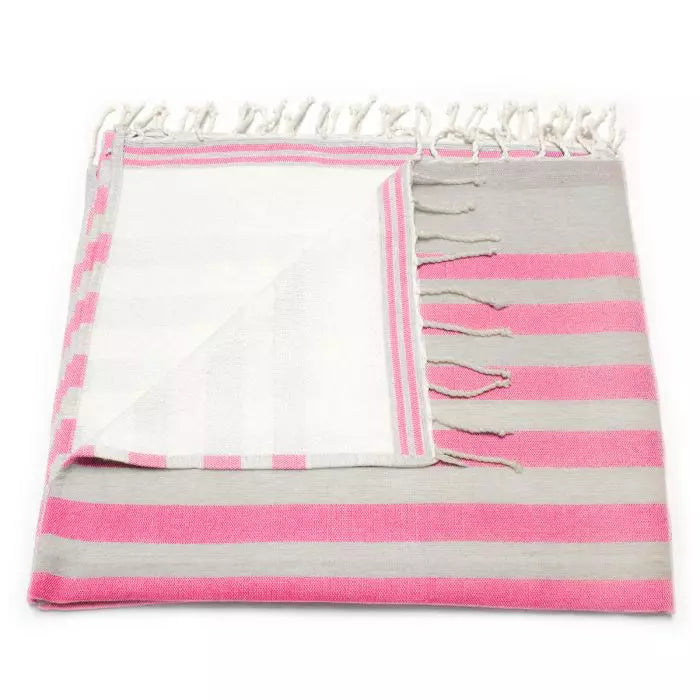 Fouta Hamamtuch Frottee - Neon Pink Fish